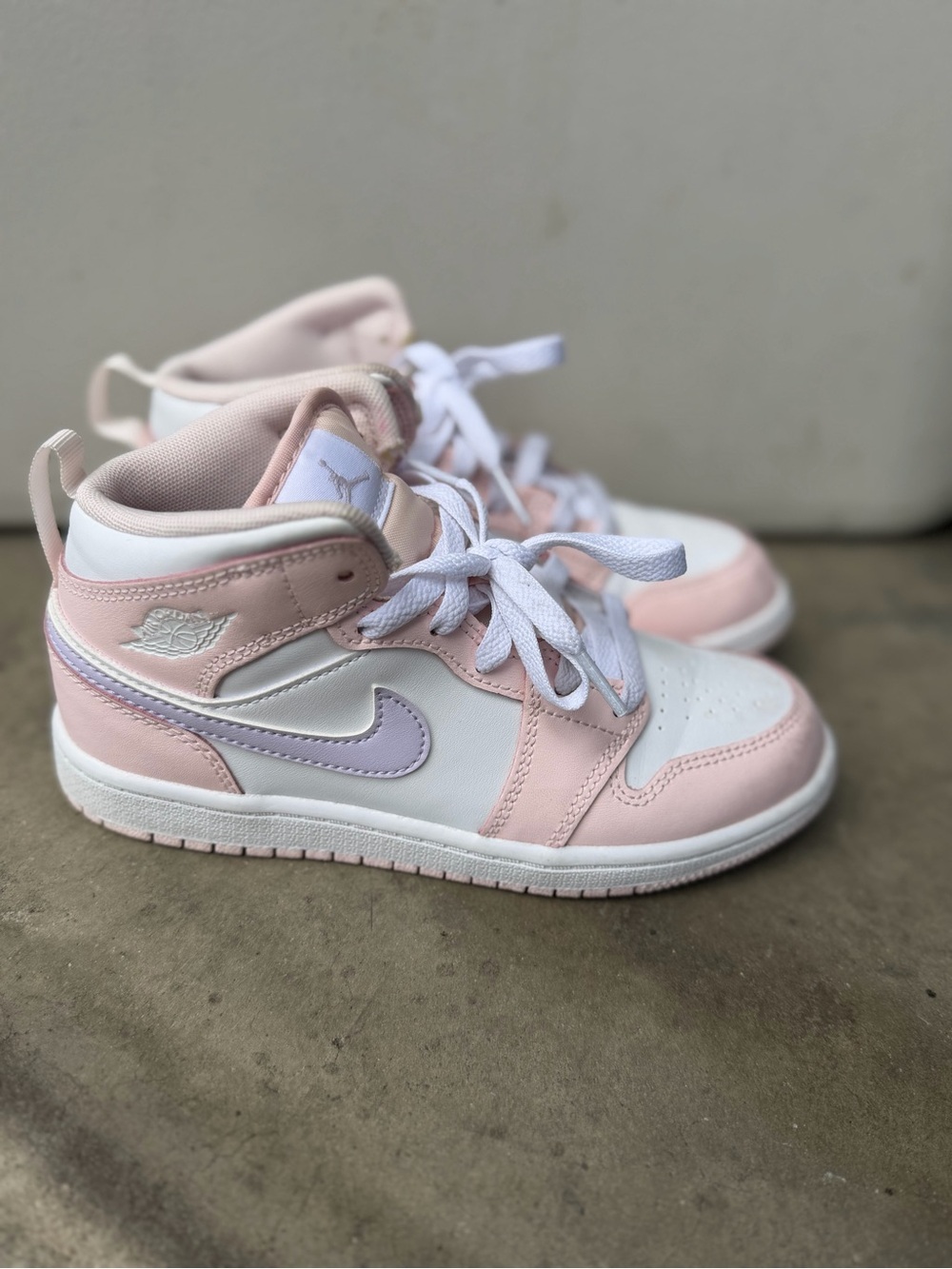 Nike Air Jordan Mid SE Pink and White Sneakers